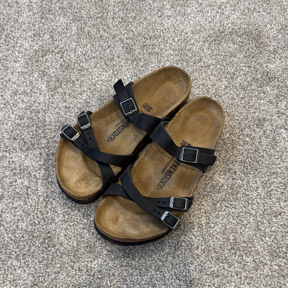 Birkenstock Womens Black Double Strap Sandals